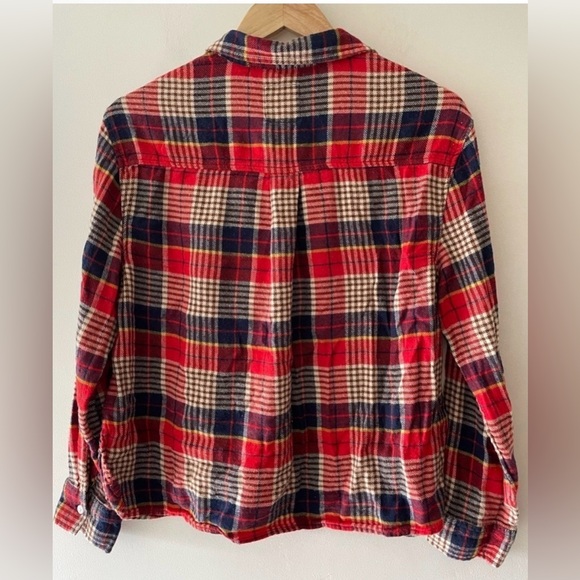 Aerie Flannel Skater Red Plaid Pajama PJ Matching Set Sleep Size Small Pants Top - Picture 5 of 13
